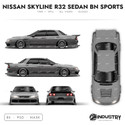 Nissan Skyline R32 Sedan BN Sports 1989-1994 - Full Car template | Glossy