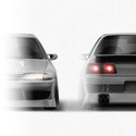 Nissan Skyline R32 Sedan BN Sports 1989-1994 - Full Car template | Front and rear