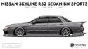 Nissan Skyline R32 Sedan BN Sports 1989-1994 - Side Car template | Matt