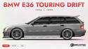 BMW E36 Touring Drift 1994-1999 - Side Car template | Glossy