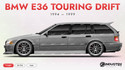 BMW E36 Touring Drift 1994-1999 - Side Car template | Matt