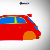 Abarth 500 racing 2008-2016 - Side Car template | Mask