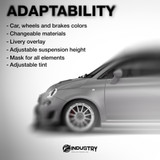 Abarth 500 racing 2008-2016 - Side Car template