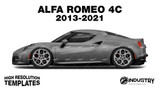 Alfa Romeo 4C 2013-2021 - Side Car template | Matt