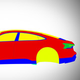 Audi E-Tron GT 2021-2025 - Full Car template | Mask