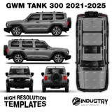 GWM TANK 300 2021-2025  - Full Car template | Glossy