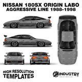 Nissan 180sx Origin Labo Aggressive Line 1988-1998 - Full Car template
