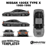 Nissan 180sx Type X 1988-1998 - Full Car template | Matt
