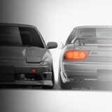 Nissan 180sx Type X 1988-1998 - Full Car template | Front and Rear