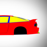 Nissan 180sx Uras Type 4 1988-1998 - Full Car template | Mask