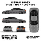 Nissan 180sx Uras Type 4 1988-1998 - Full Car template | Matt