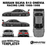 Nissan Silvia S13 Onevia Origin Labo Racing Line 1988-1998 - Full Car template | Matt
