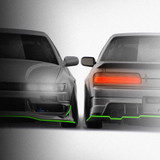 Nissan Silvia S13 Origin Labo Racing Line V2 1988-1998 - Full Car template | Front and Rear