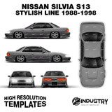 Nissan Silvia S13 Origin Labo Stylish Line 1988-1998 - Full Car template