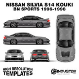 Nissan Silvia S14 Kouki BN Sports 1996-1998 - Full Car template | Matt
