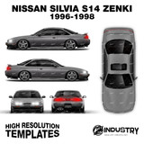 Nissan Silvia S14 Zenki 1993-1996 - Full Car template | Matt