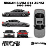 Nissan Silvia S14 Zenki 1993-1996 - Full Car template | Glossy