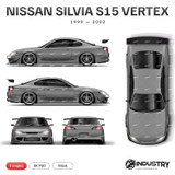Nissan Silvia S15 Vertex 1999-2002 - Full Car template | Matt