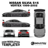 Nissan Silvia S15 Vertex 1999-2002 - Full Car template | Glossy
