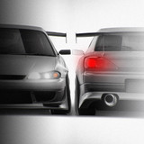 Nissan Silvia S15 Vertex 1999-2002 - Full Car template | Front and Rear