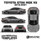 Toyota GT86 HGK V2 2012-2021 - Full Car template | Matt
