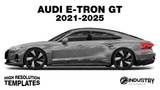 Audi E-Tron GT 2021-2025 - Side Car template | Glossy