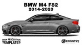 BMW M4 F82 2014-2020 - Side Car template | Matt