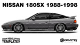 Nissan 180sx 1988-1998 - Side Car template | Glossy