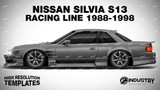 Nissan Silvia S13 Origin Labo Racing Line V1 1988-1998 - Side Car template