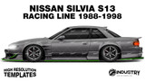 Nissan Silvia S13 Origin Labo Racing Line V2 1988-1998 - Side Car template | Matt