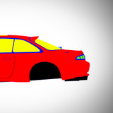 Nissan Silvia S14 Kouki Street 1996-1998 - Side Car template | Mask