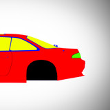 Nissan Silvia S14 Kouki Vertex 1996-1998 - Side Car template | Mask