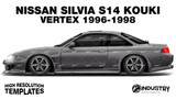 Nissan Silvia S14 Kouki Vertex 1996-1998 - Side Car template | Glossy