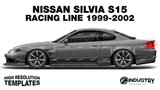 Nissan Silvia S15 Origin Labo Racing Line 1999-2002 - Side Car template | Glossy