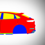 Porsche Cayenne Coupe E3 2018-2023 - Side Car template | Mask