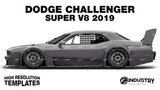 Dodge Challenger Super V8 2019 - Side Car template | Glossy