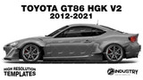 Toyota GT86 HGK V2 2012-2021 - Side Car template | Glossy