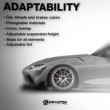 Toyota Supra A90 GT4 2019-2025 - Side Car template | Adaptability
