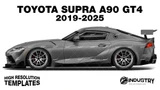 Toyota Supra A90 GT4 2019-2025 - Side Car template | Matt