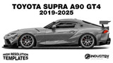 Toyota Supra A90 GT4 2019-2025 - Side Car template | Glossy
