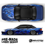 'Inferno Ink' - Pre-made Livery Designs | CM Industry - Blue, No Sponsors