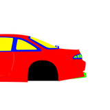 Nissan Silvia S14 Kouki J Blood 1996-1998 - Full Car template | Mask