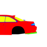 Nissan Silvia S14 Kouki Aggressive Line 1996-1998 - Full Car template | Mask