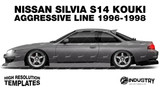 Nissan Silvia S14 Kouki Aggressive Line 1996-1998 - Side Car template | Matt