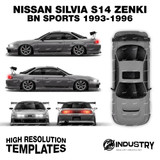 Nissan Silvia S14 Zenki BN Sports V1 1993-1996 - Full Car template | Glossy