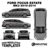Ford Focus Estate MK3 2010-2014 - Full Car template | Glossy