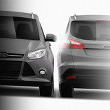 Ford Focus Estate MK3 2010-2014 - Full Car template | Front and Rear