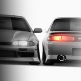 Nissan Silvia S14 Zenki BN Sports V2 1993-1996 - Full Car template | Front and Rear