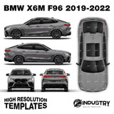 BMW X6 F96 2019-2022 - Full Car template | Glossy