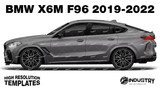 BMW X6 F96 2019-2022 - Side Car template | Matt